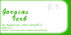 gorgias verb business card